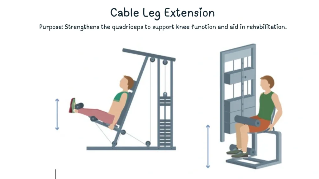 Cable Leg Extension for Knee Rehabilitation